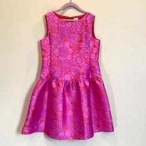 Girl’s Jcrew sleeveless magenta floral party dress